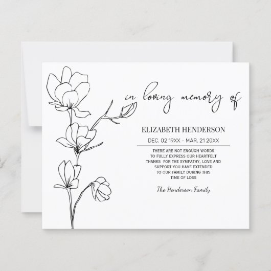 予算悔やみや弔慰メモリ/ありがとう。 (正面)