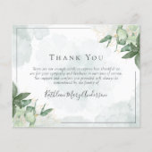 予算悔やみや弔慰ユーカリ葬儀サンキューノート (正面)