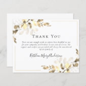 予算悔やみや弔慰ユーカリ葬儀サンキューノート (正面/裏面)