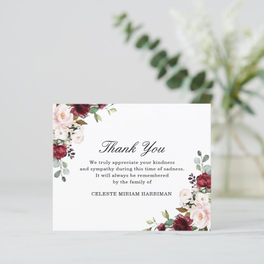 予算悔やみや弔慰レッドピンクフローラありがとう (スタンド正面)