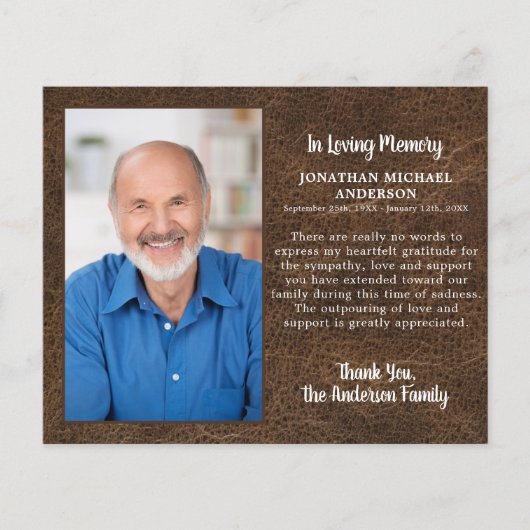 予算悔やみや弔慰写真葬式サンキューレザー (正面)