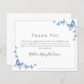 予算悔やみや弔慰蝶の葬儀サンキューノート (正面/裏面)