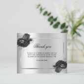 予算悔やみや弔慰銀フローラ写真サンキューカード (スタンド正面)