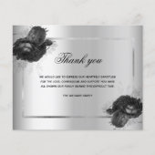 予算悔やみや弔慰銀フローラ写真サンキューカード (正面)