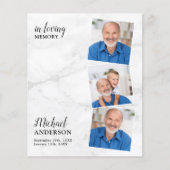 予算悔やみや弔慰3写真葬儀サンキューカード (正面)