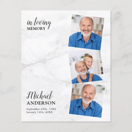 予算悔やみや弔慰3写真葬儀サンキューカード (正面)