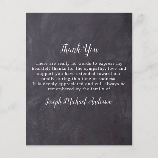 予算悔やみや弔慰4 Photo Collage葬儀ありがとう (裏面)