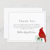 予算悔やみや弔慰(鳥)ショウジョウコウカンチョウ葬式サンキューノート (正面/裏面)