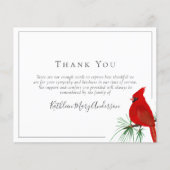 予算悔やみや弔慰(鳥)ショウジョウコウカンチョウ葬式サンキューノート (正面)