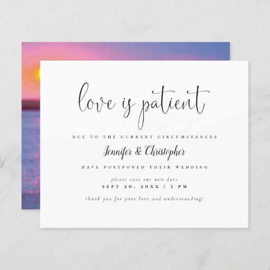 予算愛は患者B&Wの結婚延期 (正面/裏面)