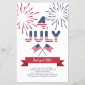 予算愛国独立記念日パーティの招待状 チラシ (正面)