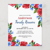 予算愛国的フローラ赤白青パーティーの招待 (正面)