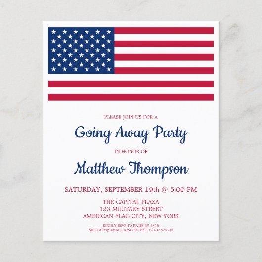 予算愛国的軍隊兵士の行遠くにパーティー (正面)