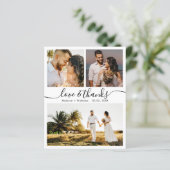 予算感謝してい3写真結婚のサンキューカード (スタンド正面)