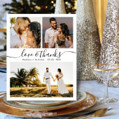 予算感謝してい3写真結婚のサンキューカード