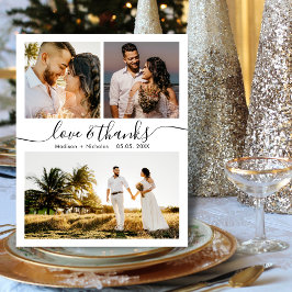 予算感謝してい3写真結婚のサンキューカード