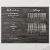 予算慰霊祭の愛国的葬儀プログラム (裏面)