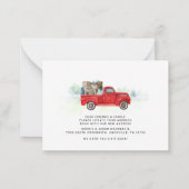 予算我々が移動しているヴィンテージレッドトラック新しいアドレス ノートカード (裏面)