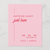 予算我々が駆け落ちたレトロ駆け落ち結婚式招待 (正面)