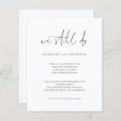 予算我々はまだスクリプト誓の更新招待状 (正面/裏面)