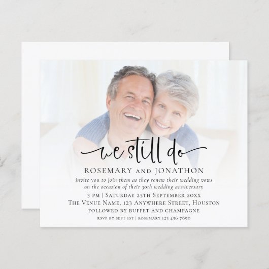 予算我々はまだ写真の誓いの更新記念日を行う (正面/裏面)