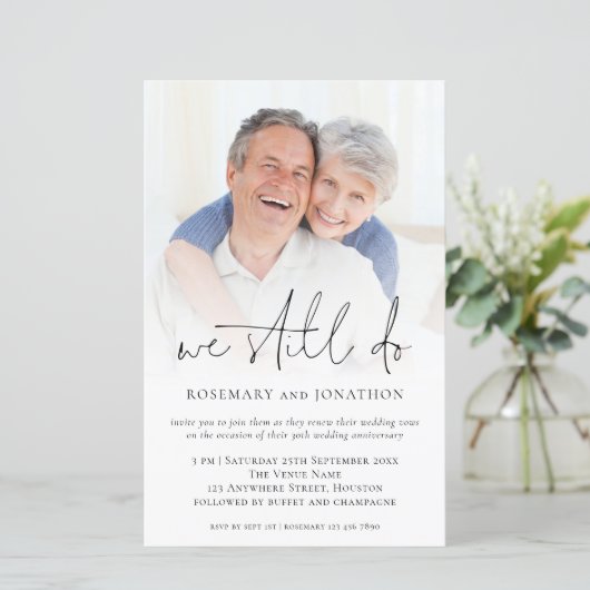 予算我々はまだ写真の誓い更新招待状 (スタンド正面)