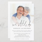 予算我々はまだ写真の誓い更新招待状 (正面/裏面)