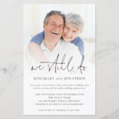 予算我々はまだ写真の誓い更新招待状 (正面)