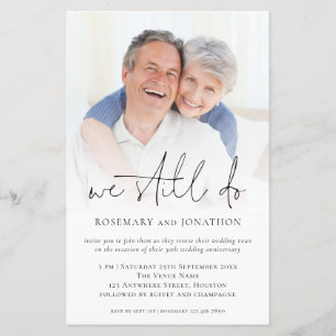 予算我々はまだ写真の誓い更新招待状