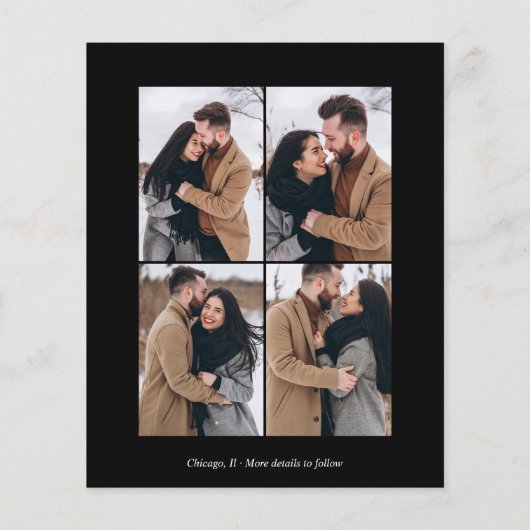 予算我々は写真婚約した婚約発表 (裏面)