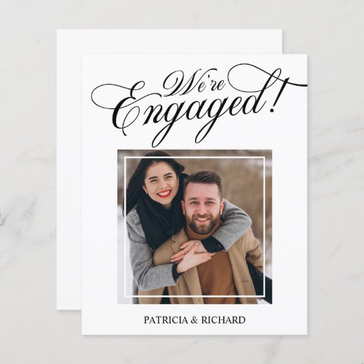 予算我々は写真婚約した婚約発表 (正面/裏面)