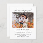 予算我々は写真婚約した婚約発表 (正面/裏面)