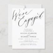 予算我々は婚約した婚約パーティ招待 (正面)