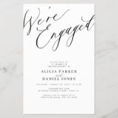 予算我々は婚約した婚約パーティ招待 チラシ (正面)