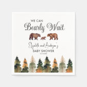 予算我々は心から待つことができる秋赤ちゃんシャワー スタンダードカクテルナプキン (正面)