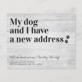 予算我々は新しいアドレスを移動した犬の移動カード (正面)