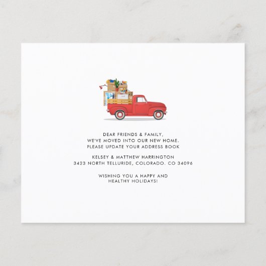 予算我々は新しいホリデーアドレス赤トラックを移動している (裏面)