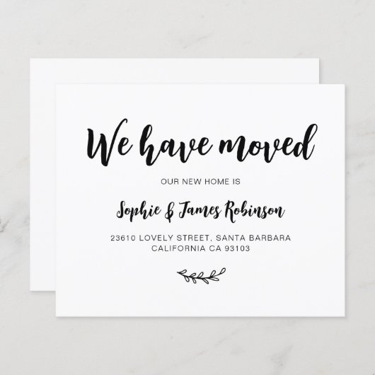 予算我々は新しい家を動かす発表を移動した (正面/裏面)