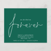 予算我々は永遠にエメラルド日付を保存することに決めた (正面)