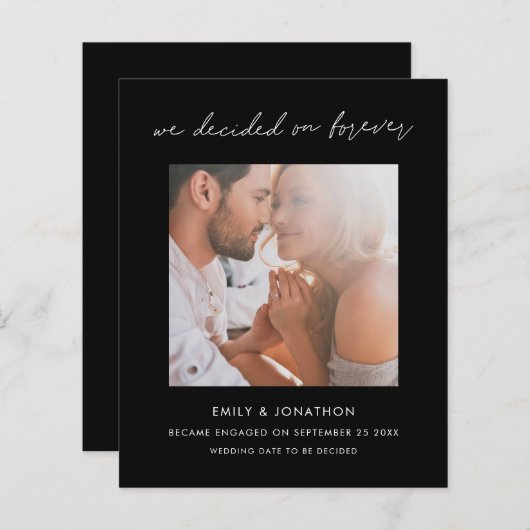 予算我々は永遠にフォトブラック婚約 (正面/裏面)