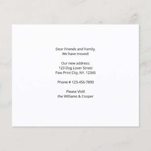 予算我々は犬を動かす発表を移動した (裏面)