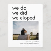 予算我々は、我々が逃げた写真の発表 (正面)