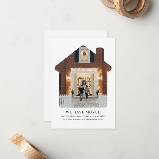 予算我々ミニマルは新しいホームフォト移動を移動 ノートカード (正面/裏面インサイチュ)