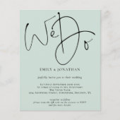 予算我々ミントQRコード結婚式の招待する (正面)