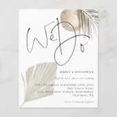 予算我々Boho Pampas QRコードウェディング招待する (正面)