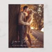 予算手書きの写真を結婚保存 チラシ (正面)