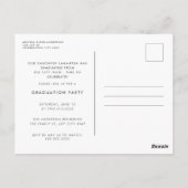 予算手書きスクリプトフォト2022卒業 ポストカード (裏面)