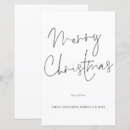 予算手書きスクリプトメリークリスマスカード