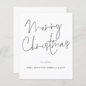 予算手書きスタイルメリークリスマスカード (正面/裏面)