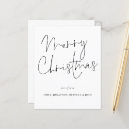 予算手書きスタイルメリークリスマスカード
